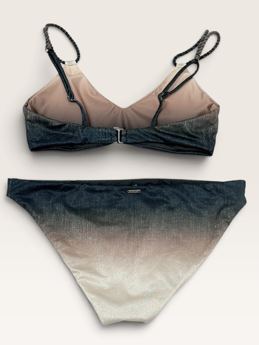 Maaji Winter Mist Liberally Bikini Top and Bottom Set Metallic Reversible - Picture 4 of 11